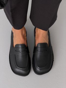 Легкі та мʼякі лофери barefoot NikArt шкірні чорні 11605-133239 фото